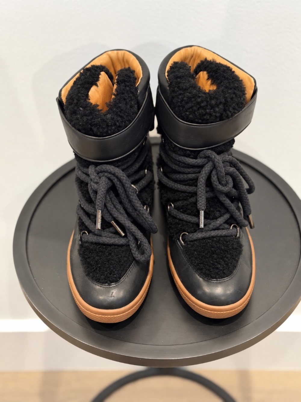 Coach Black Shearling Booties EXCELLENT Used Condition, Size 8